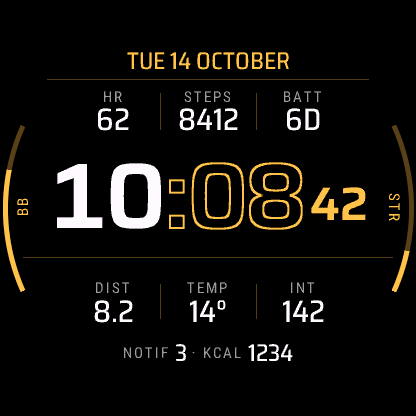 Gold Rule on the Instinct 3 AMOLED 50 mm