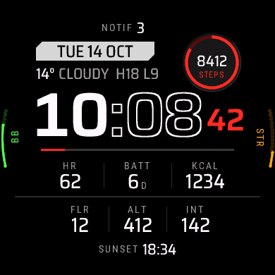 Range Card on the Venu 4 41 mm