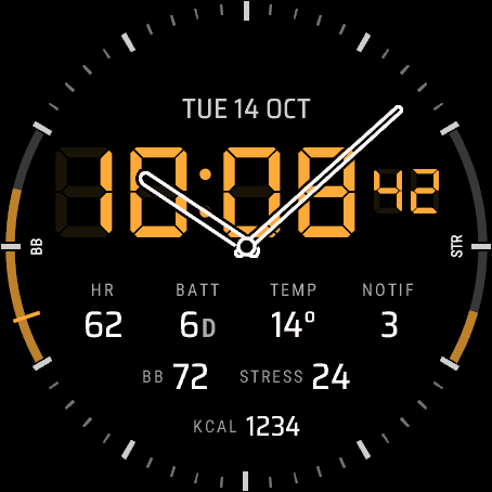 Track Hybrid watch face