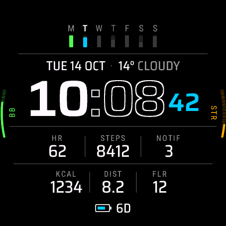 Week Grid watch face